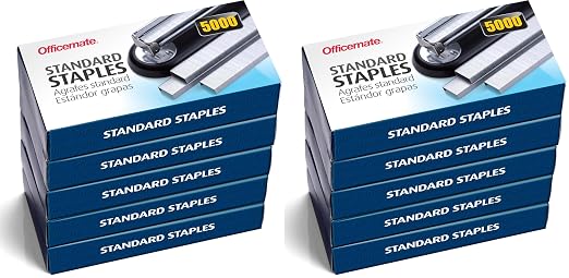 Officemate Standard Staples, 5 Boxes General Purpose Staple, 5000 Staples/Box by Officemate