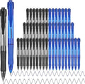 deegtran Pens Bulk, 50 Pack No Bleed Black & Blue Ink Click Pens by DEEGTRANPENS