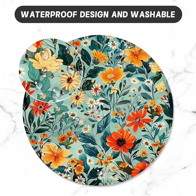 ITNRSIIET Round Mouse Pad with Stitched Edge Premium-Textured Waterproof - Image 5