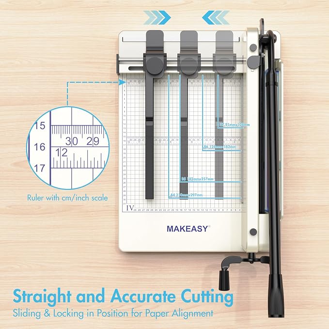 MAKEASY Paper Cutter 12 Inch, Heavy Duty Paper Cutter - Image 7