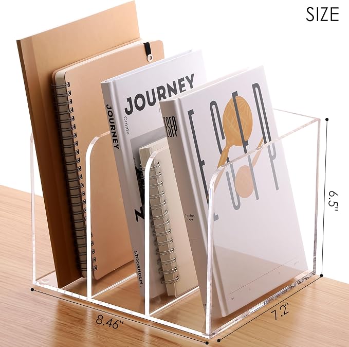 SANRUI Clear Acrylic File Organizer - Image 2