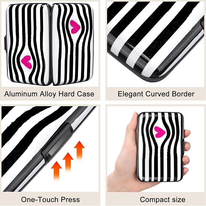 ELFISH Mini RFID Aluminum Wallet Credit Cards Holder Business Card Case Metal - Image 3