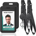 Uniclife 2 Pack Retractable Adjustable Lanyard Heavy Duty Neck Lanyard by UnicLife