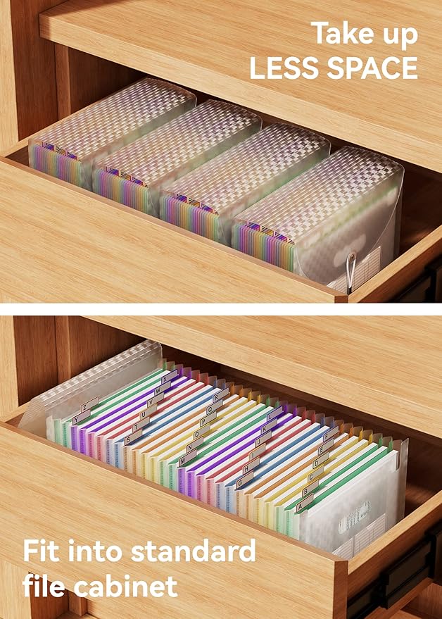 ABC life 26-Pocket Accordion File Organizer, Expandable Monthly Bill & Receipt - Image 5