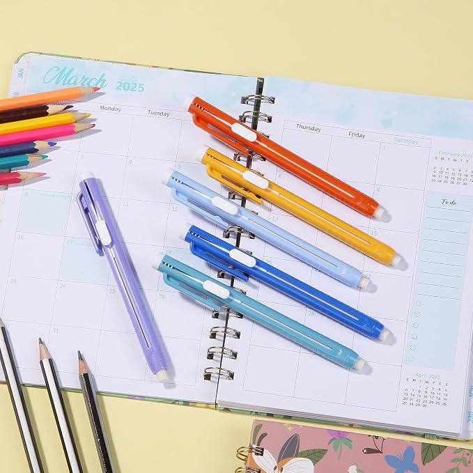 Mr. Pen- Retractable Mechanical Eraser Pens, 6 Pack, Winter Colors | Latex-Free - Image 8