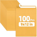 SUNEE 9 x12 Manilla Envelopes, 28lb Brown Kraft, Ultra Strong Quick-Seal by SUNEE