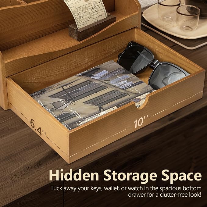 Rebee Vision Pine Wood Mail Organizer - Image 5