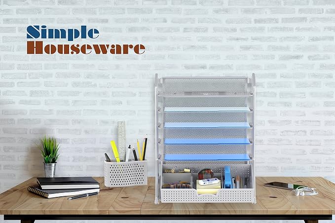Simple Houseware 6-Tier Desk Document File Tray Organizer - Image 8