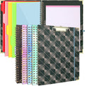 Clipboard Folio with Refillable Notepad, Hardcover Spiral Clipboard Folder by SFLHHDM