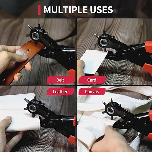 Revolving Punch Plier Kit, XOOL Leather Hole Punch Set - Image 5
