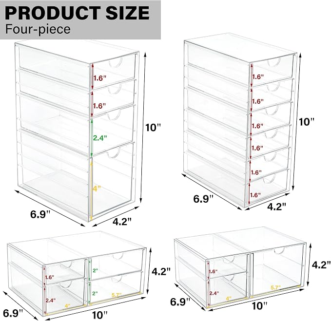Prsildan 17 Drawers Teacher Toolbox Office Supply Organizer, Pull Out, Craft - Image 3