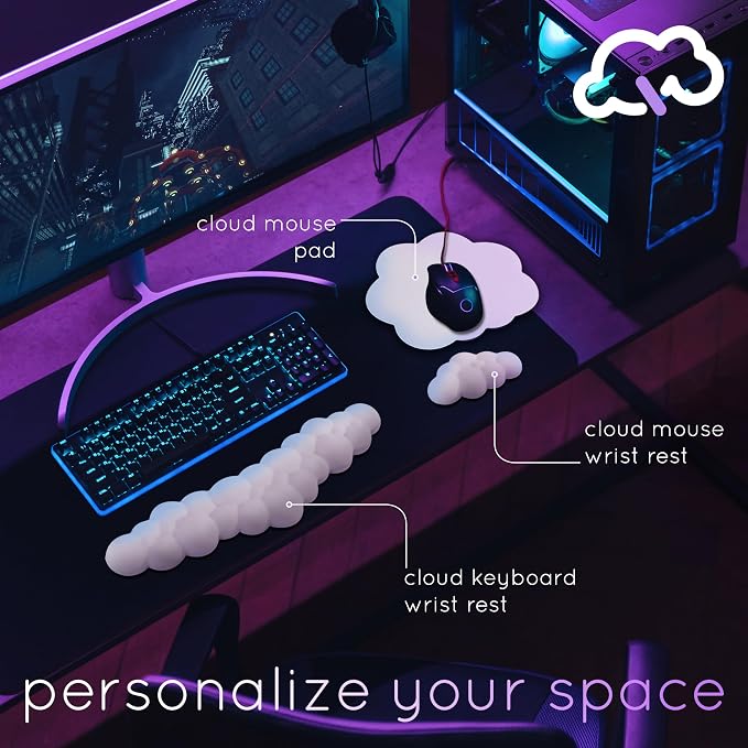 Cloud Keyboard Wrist Rest – Create-ables Qloud Cloud Wrist Rest - Image 2