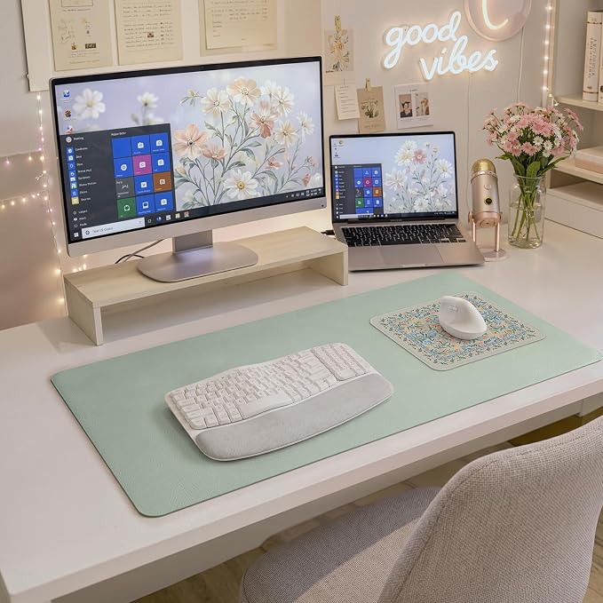 iCasso Aesthetic Small Floral Mouse Pad, Mini Portable Travel Mousepad - Image 9