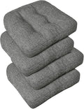 downluxe Chair Cushions for Dining Chairs 4 Pack, Tufted Indoor Chair Pads by Downluxe