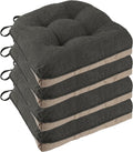 Non Slip Chair Cushions for Dining Chairs Set of 4 Kitchen Chair Cushions by FlyGulls