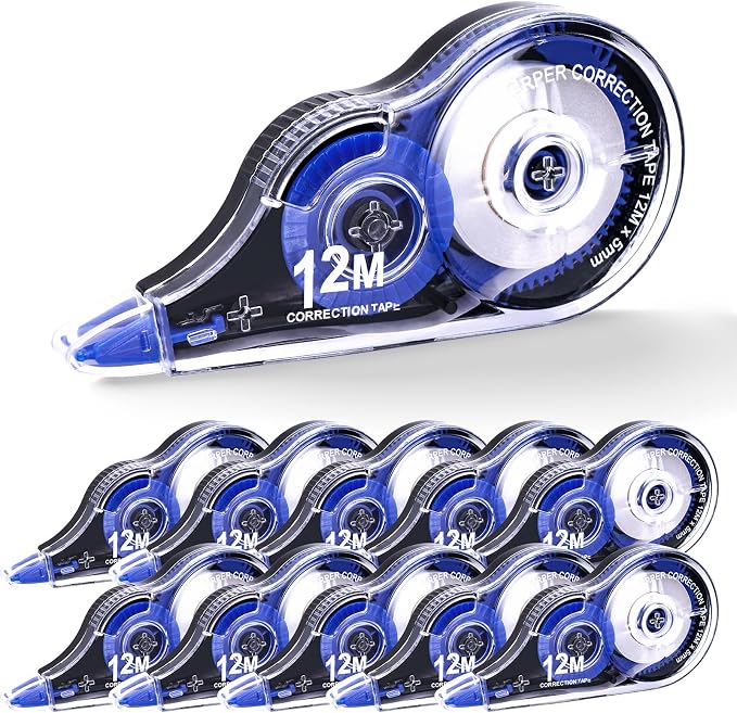 Correction Tape, 10 Pack Correction Tape Easy To Use Applicator by Sifniea