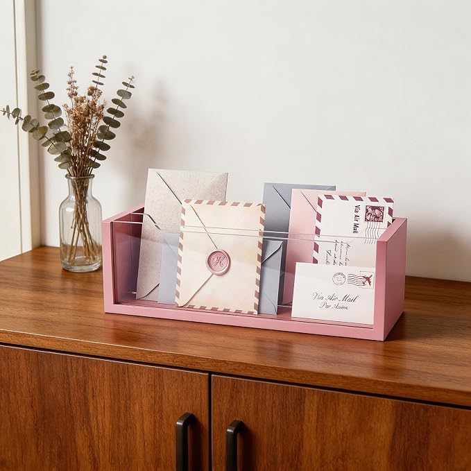 Mail Organizer with Clear Acrylic Dividers - Image 8