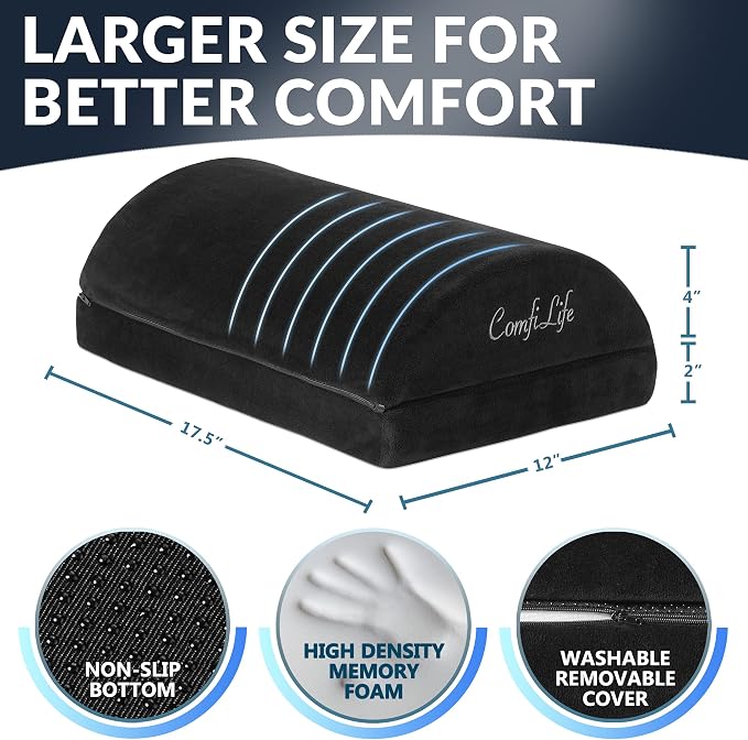 ComfiLife Foot Rest for Under Desk at Work – Adjustable Height Memory Foam Foot - Image 4