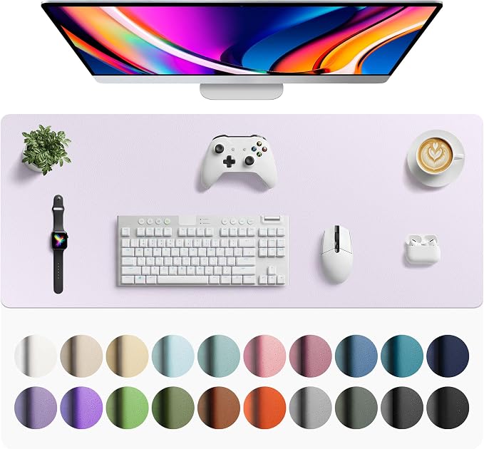 Aothia Faux Leather Desk Mat by AothiaSimpleNaturalUnique
