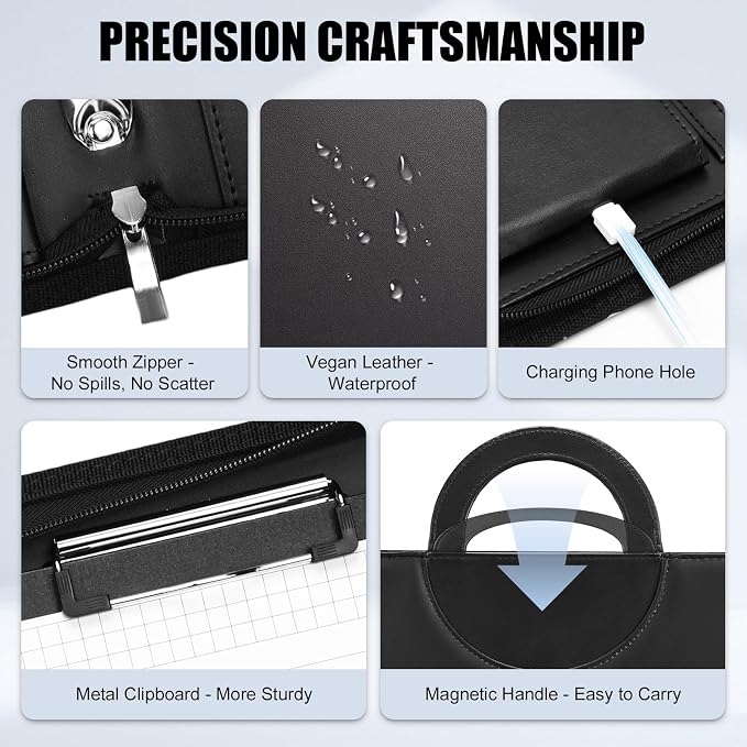 Portfolio Binder 3 Ring Includes Pen and 5 Dividers - Image 4