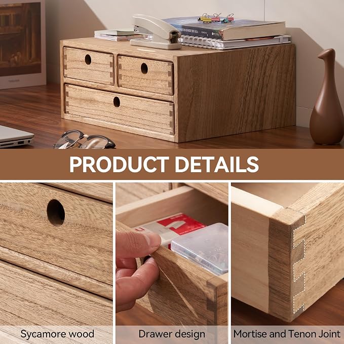 KIRIGEN Solid Wood Desktop Organizer - Image 5