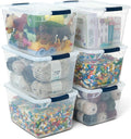 Rubbermaid Cleverstore Clear 32 Qt, 6 Pack Stackable Plastic Storage Bins by Unknown