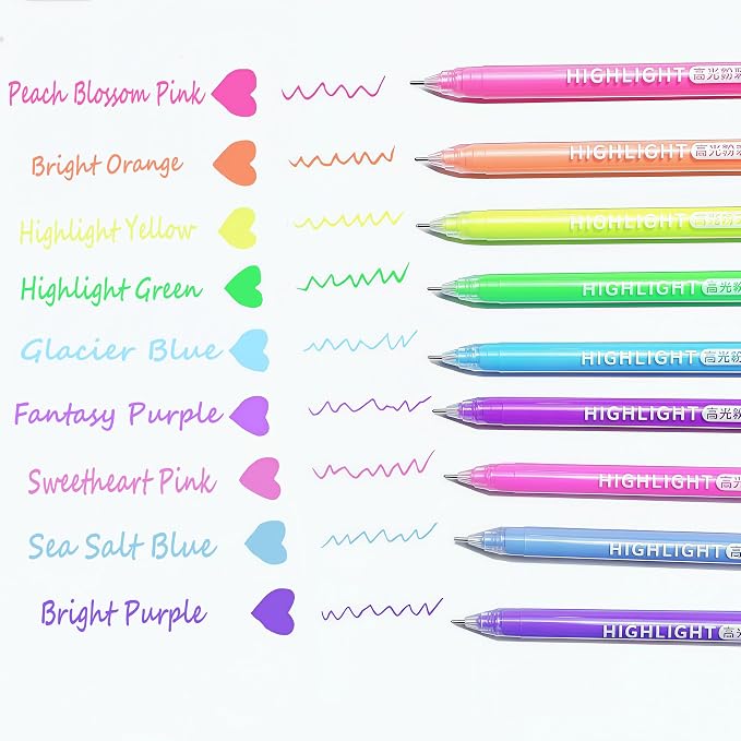 9 Colored Gel Pens Set, 0.6mm Fine Point - Image 2