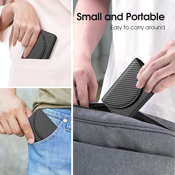 MaxGear Business Card Holder, PU Leather Business Card Case, Portable Business - Image 6