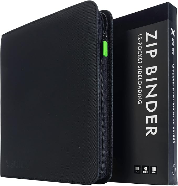 Vault X 12 Pocket Zip Binder, 480 Cards, Exo-Tec Material, 20 Side-Loading Pages by VaultX