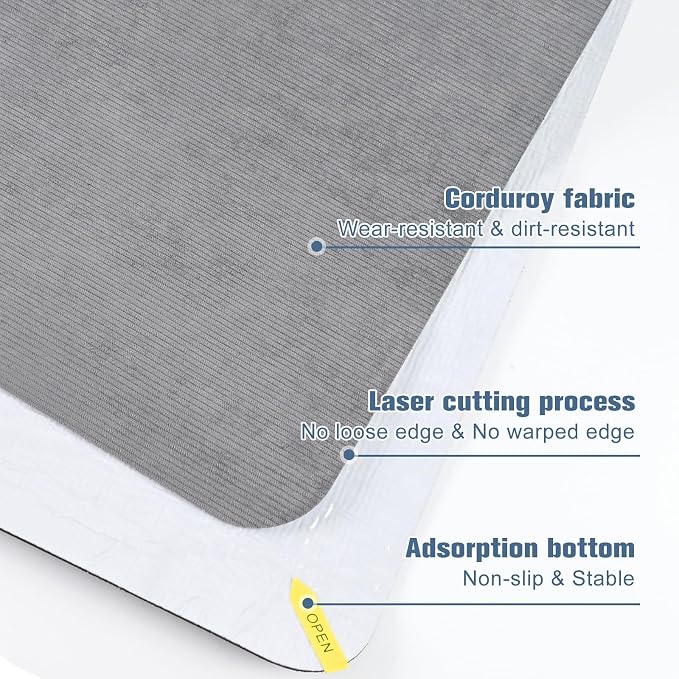 2 Pack Office Chair Mat for Hardwood Floor, Desk Chair Mat, Large Rubber - Image 2