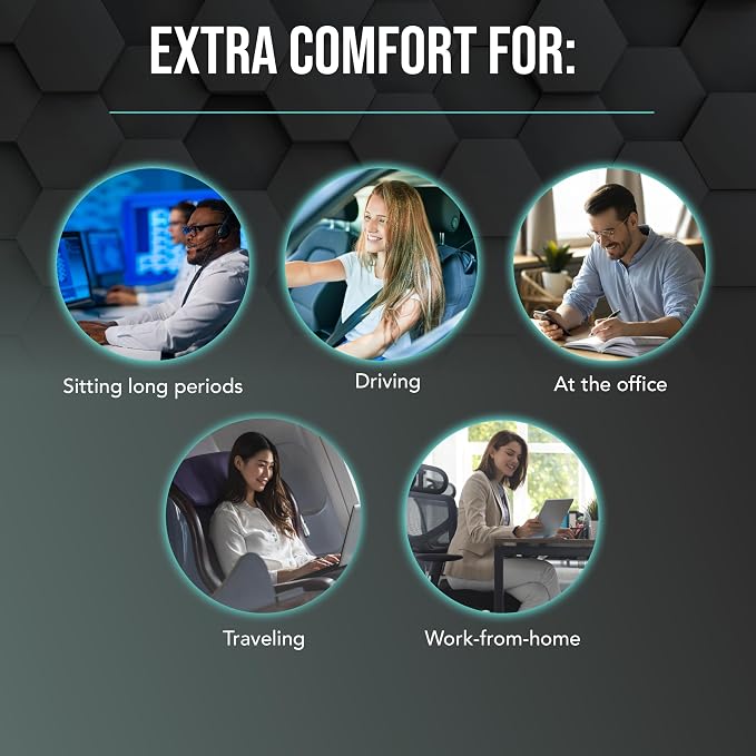 Samsonite Memory Foam Lumbar Support Pillow, Ergonomic Back Cushion - Image 6