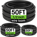 Wire Loom 1/4", 3/8 Inch x 50 FT, Split Wire Loom Tubing Wire Conduit, Cable by YesBes
