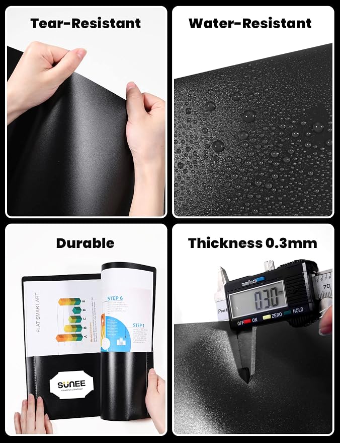 SUNEE 2 Pocket Folders Heavy-Duty Plastic Folders - Image 3