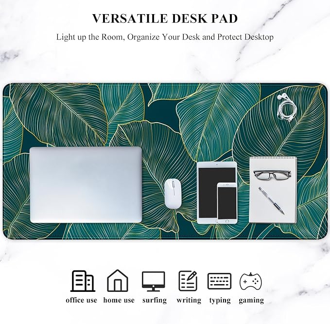 Auhoahsil Desk Pad, XL Extended Large Gaming Mouse Pad 31.5 x 11.8 Inch - Image 7