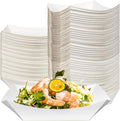180 Pack 1/2 lb Disposable Kraft Food Paper Trays, Small Eco-Friendly Paper by MotBach