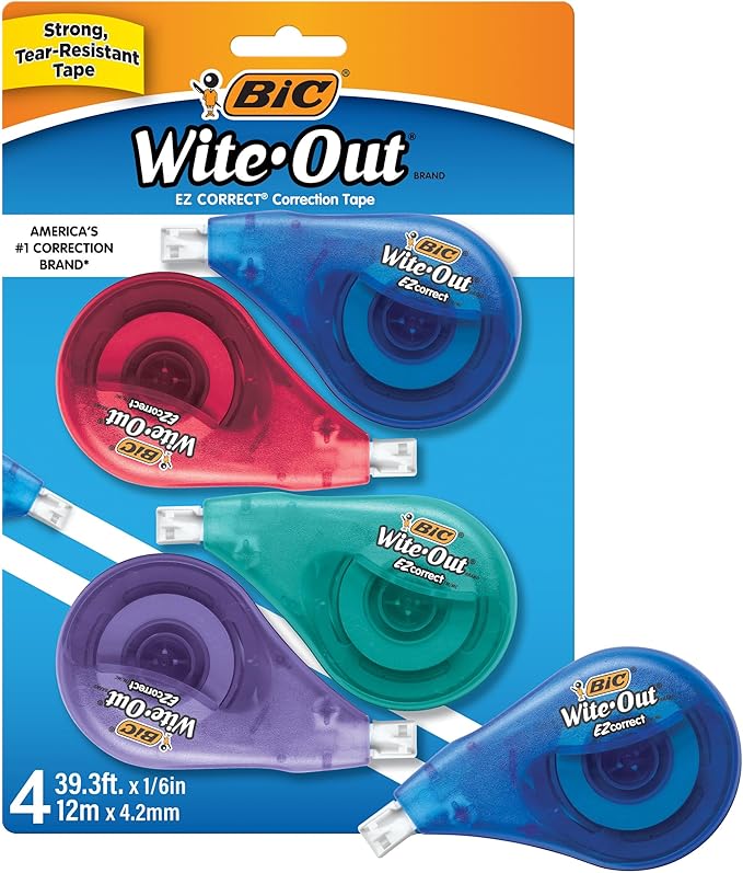 BIC Wite-Out EZ Correct Correction Tape, School Supplies by BIC