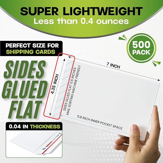 500 Pack Shell Mailer Incognito Trading Card Envelopes by Hobby Armor, Perfect - Image 2