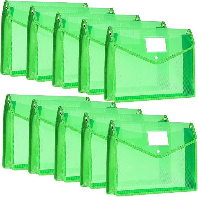 Epakh 10 Pieces Plastic File Folders Envelope Expanding File Wallet Organizer by Epakh