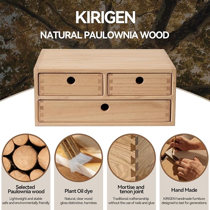 KIRIGEN Solid Wood Desktop Organizer - Image 7