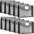 10 Pieces Plastic File Folders Envelope Expanding File Wallet Organizer by Epakh