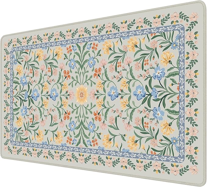 iCasso Green Aesthetic Flower Mouse pad by iCasso