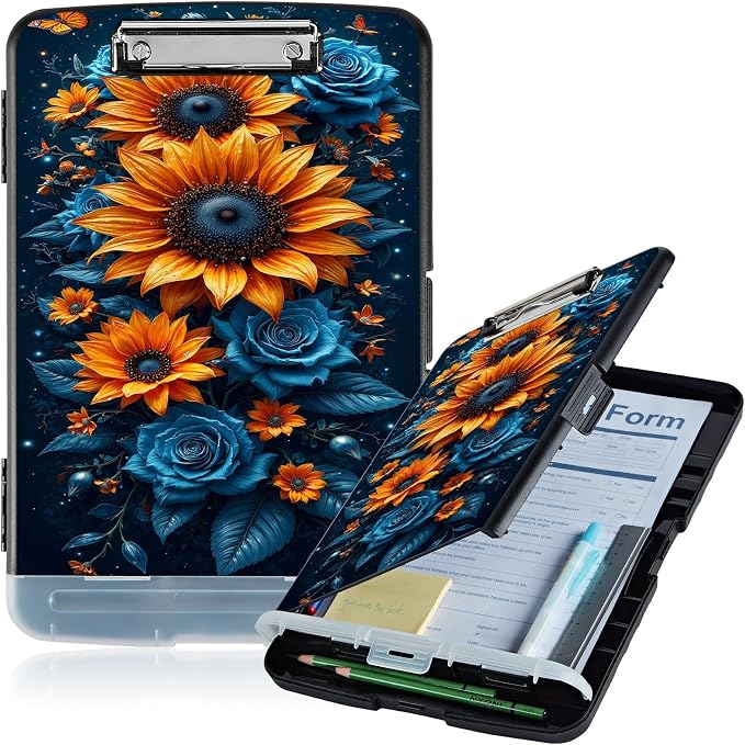 Clipboard with Storage, Nursing Clip Board 8.5 x 11 Storage Organization Box by Unknown