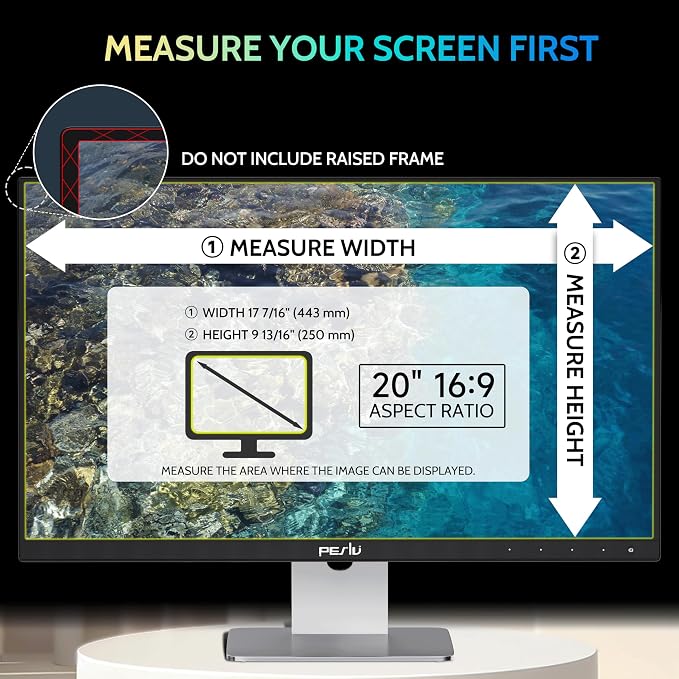 Peslv 20 Inch Privacy Screen for Computer Monitor 16:9 Aspect Ratio, Eye - Image 2