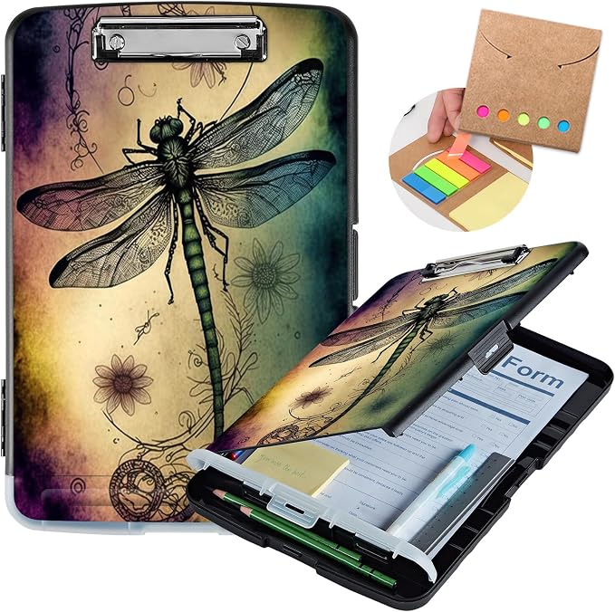 Clipboard with Storage, Heavy Duty Plastic Storage Clipboard with Low Profile by Unknown