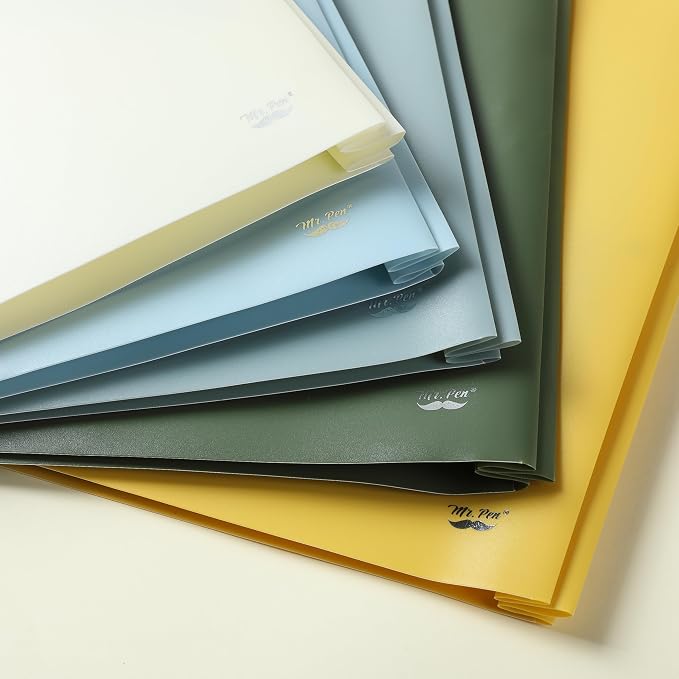 Mr. Pen- Plastic Folders with Pockets and Prongs, 5 Pack, Letter Size | - Image 6