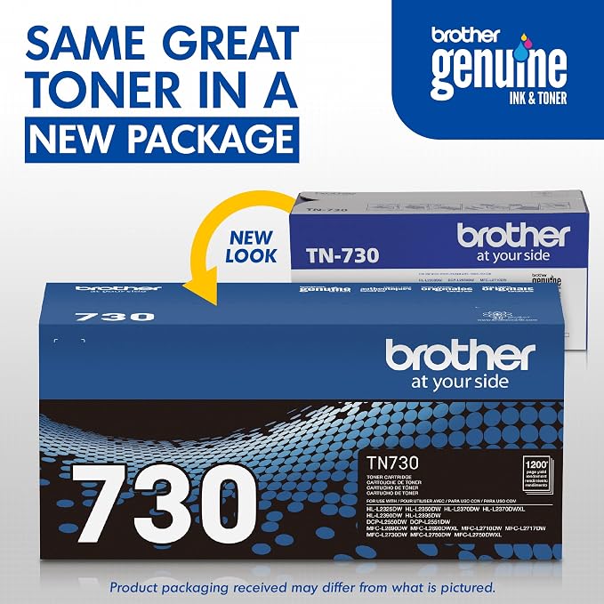 Brother Genuine Standard Yield Toner Cartridge, Replacement Black Toner - Image 3