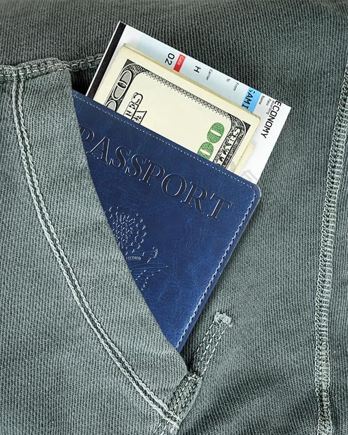 Sizobi Passport Holder for Travel Men, RFID Blocking Passport Covers Case - Image 6