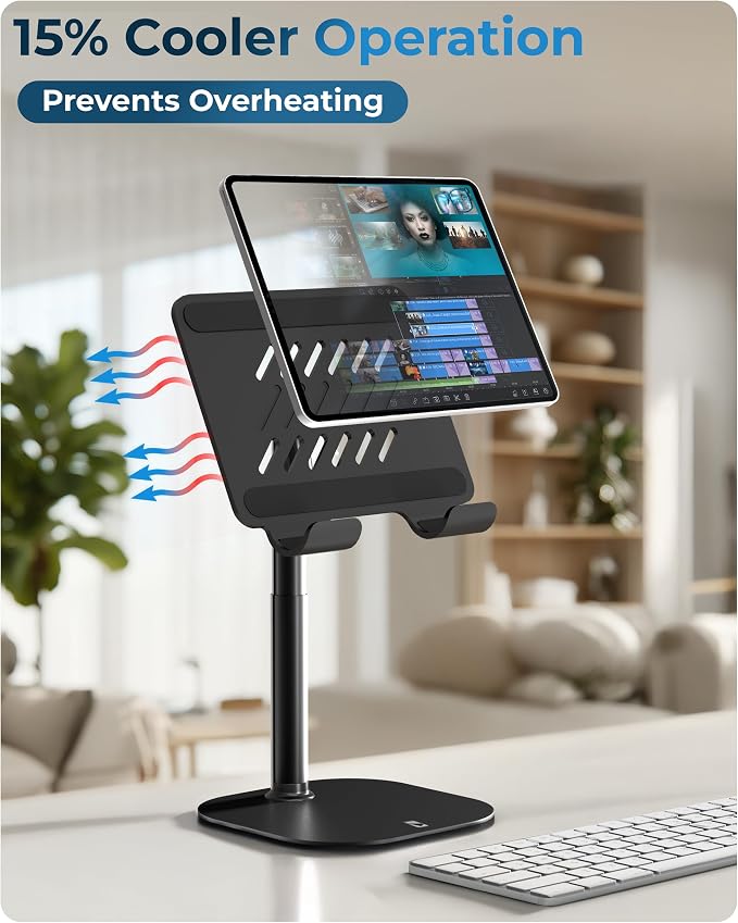 COOPER TabHolder, 7-10" Height Adjustable Tablet Stand, Premium iPad Stand - Image 4