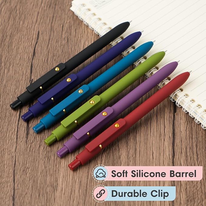 Ddaowanx Colorful Gel Pens, 0.5mm Fine Point Retractable, School Supplies - Image 4