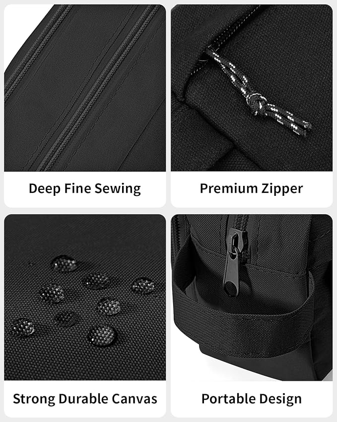 Sooez Big Capacity Pencil Pen Case, Upgraded Canvas Pencil Pouch Large Pencil - Image 3